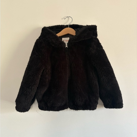 Cat & Jack Other - Cozy Black Faux Fur Kids Jacket